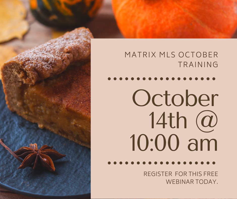 Register for Matrix MLS Training 10/14/2021 at 10am