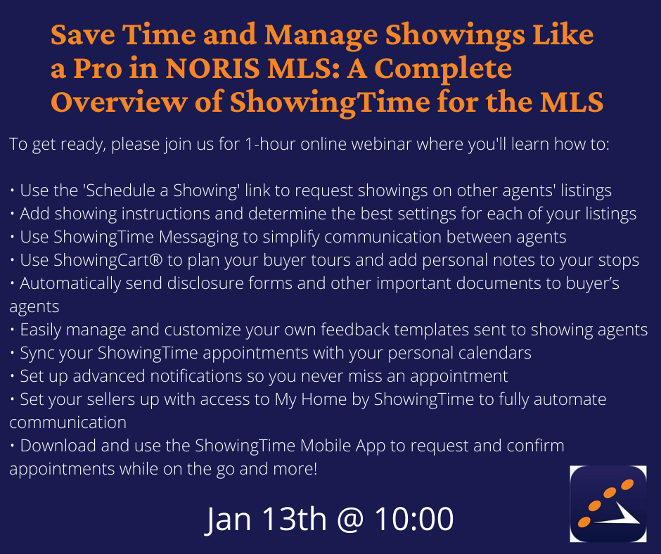 Register for the Complete ShowingTime Overview Course Jan 13th at 10:00 am
