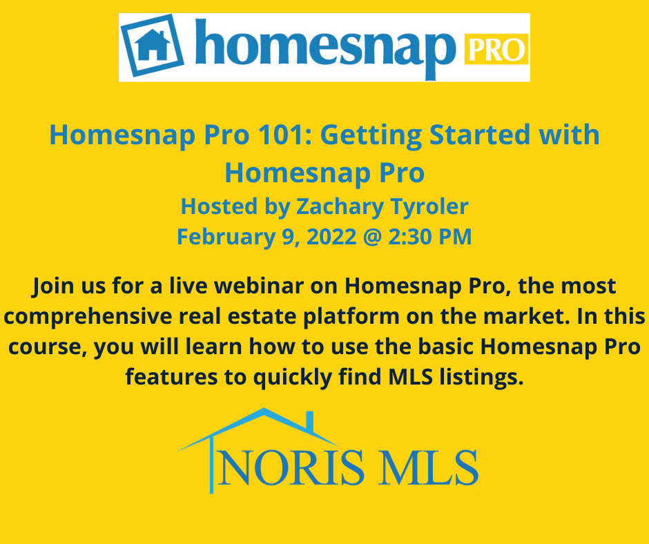 Register for Getting Start with HomeSnap 2/9/2022 at 2:30pm